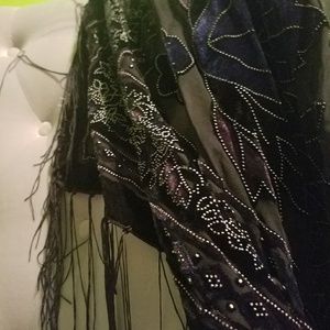 Beaded Fringe Scarf